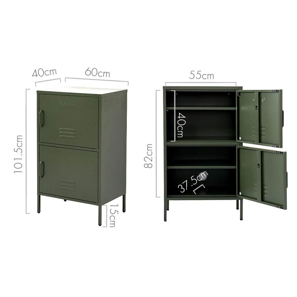 ArtissIn Buffet Sideboard Metal Cabinet - DOUBLE Green-1