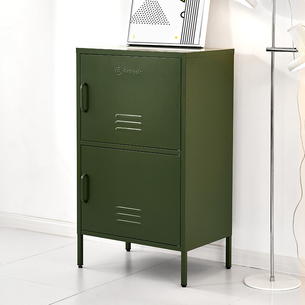 ArtissIn Buffet Sideboard Metal Cabinet - DOUBLE Green-4