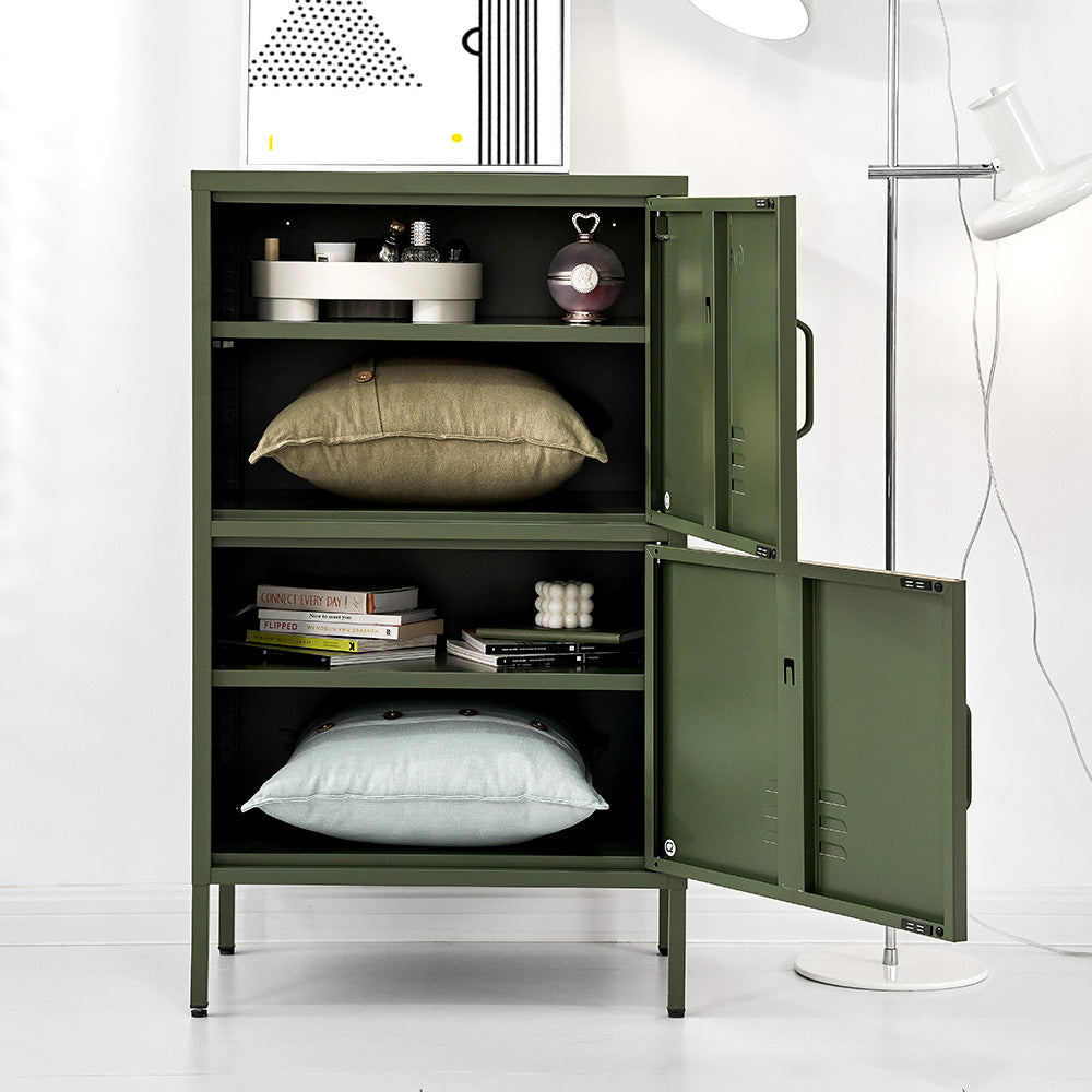 ArtissIn Buffet Sideboard Metal Cabinet - DOUBLE Green-5