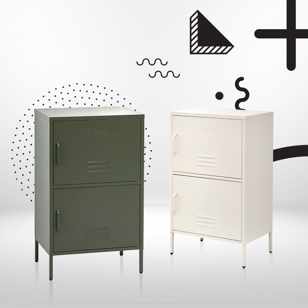 ArtissIn Buffet Sideboard Metal Cabinet - DOUBLE Green-6