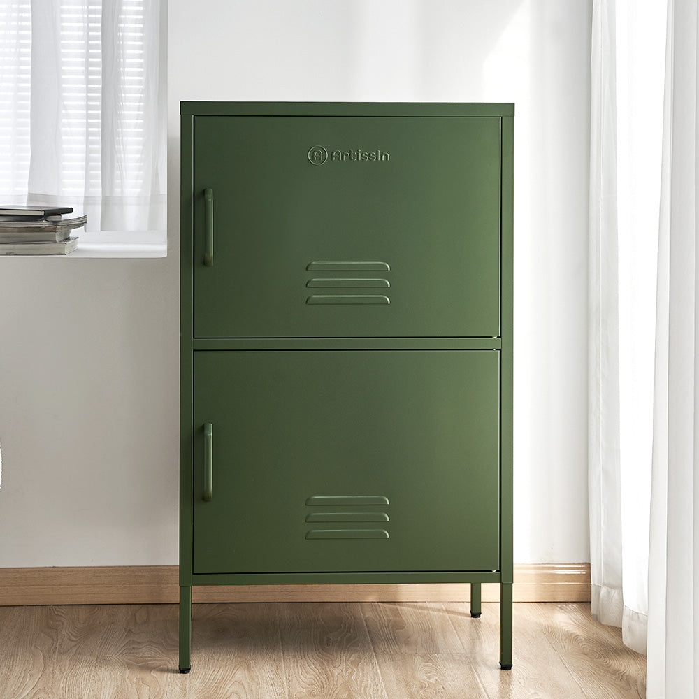 ArtissIn Buffet Sideboard Metal Cabinet - DOUBLE Green-7