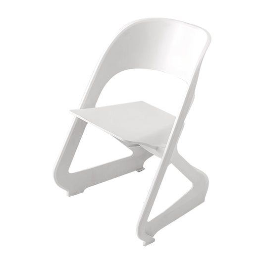 ArtissIn Set of 4 Dining Chairs Office Cafe Lounge Seat Stackable Plastic Leisure Chairs White-0