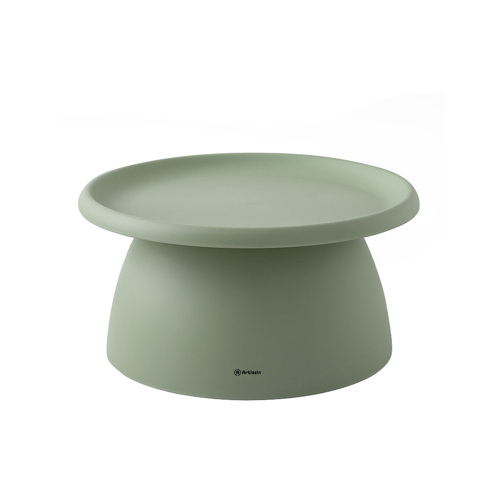 Artiss Coffee Table Round 71CM Plastic Green-0