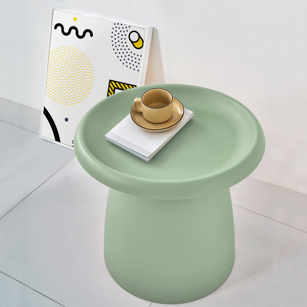 Artiss Coffee Table Round 52CM Plastic Green-0