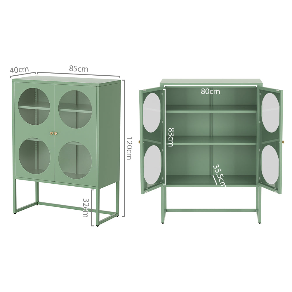 ArtissIn Buffet Sideboard Metal Cabinet - ELLA Green-1