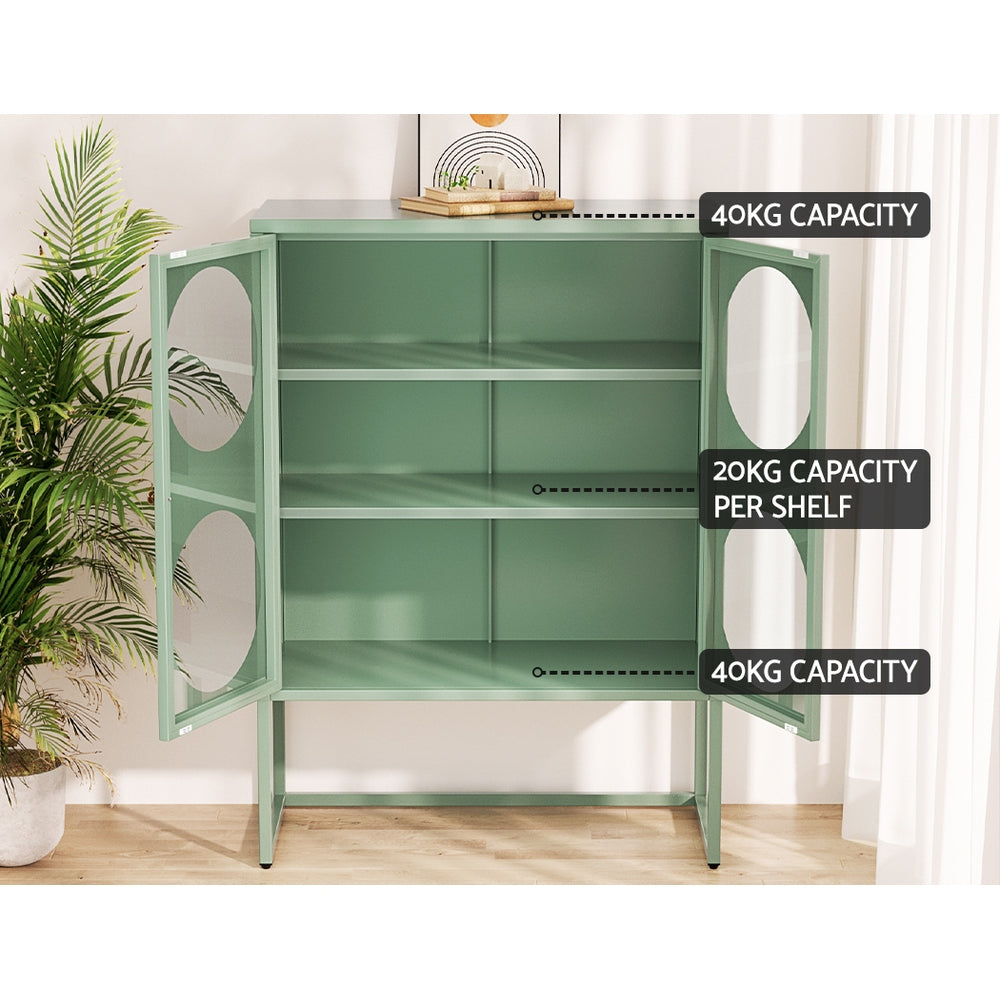 ArtissIn Buffet Sideboard Metal Cabinet - ELLA Green-4