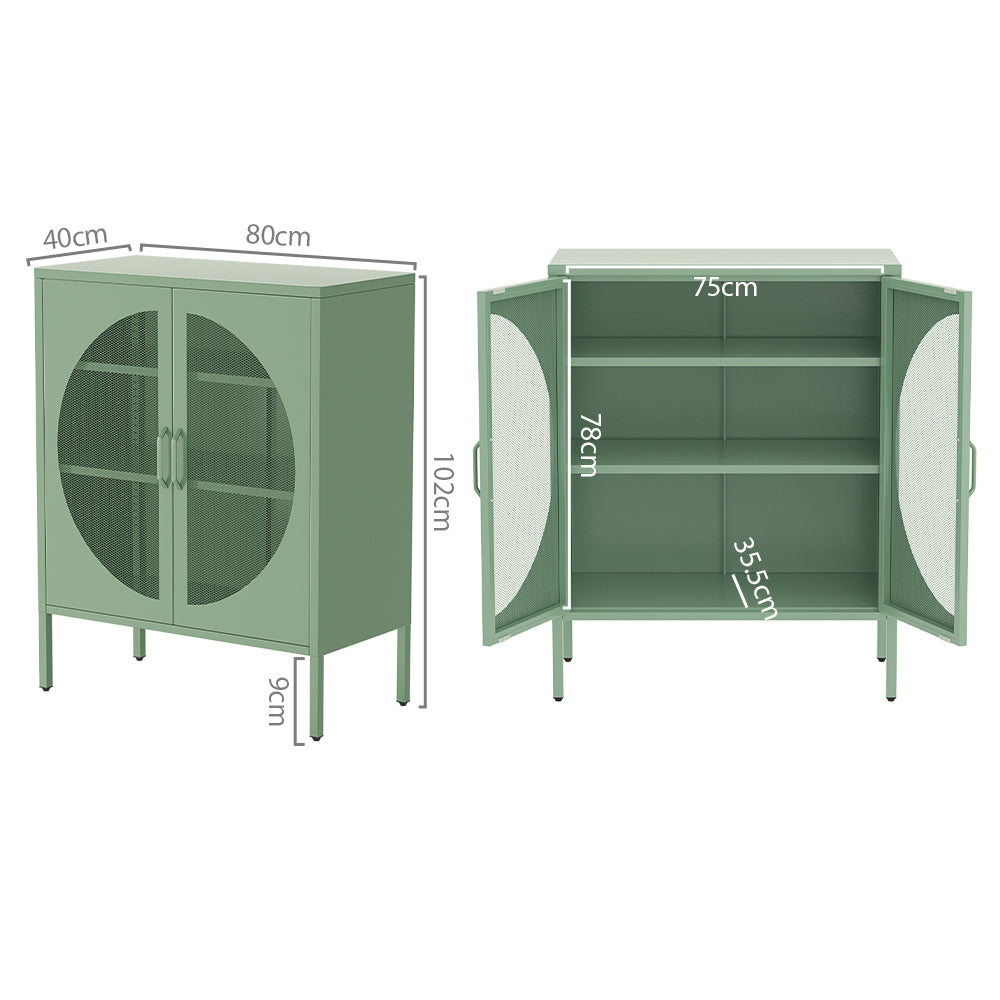 ArtissIn Buffet Sideboard Metal Cabinet - ELSA Green-1