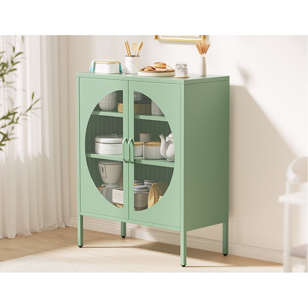 ArtissIn Buffet Sideboard Metal Cabinet - ELSA Green-3