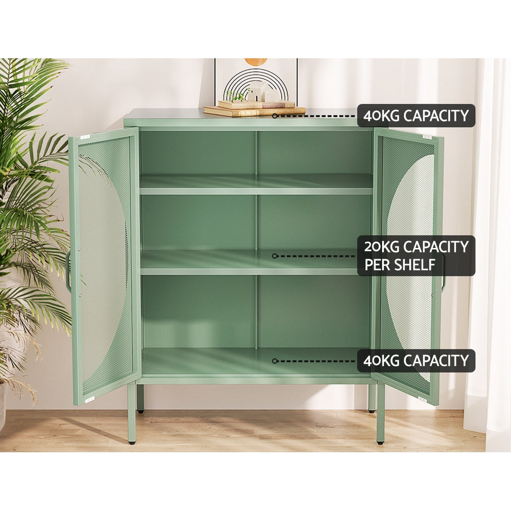 ArtissIn Buffet Sideboard Metal Cabinet - ELSA Green-4