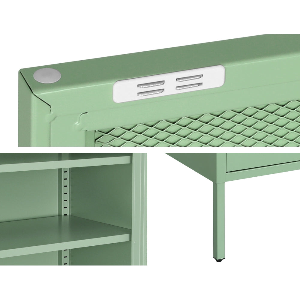 ArtissIn Buffet Sideboard Metal Cabinet - ELSA Green-5