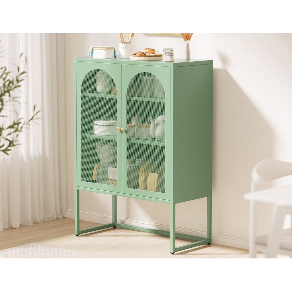 ArtissIn Buffet Sideboard Metal Cabinet - ELMA Green-3