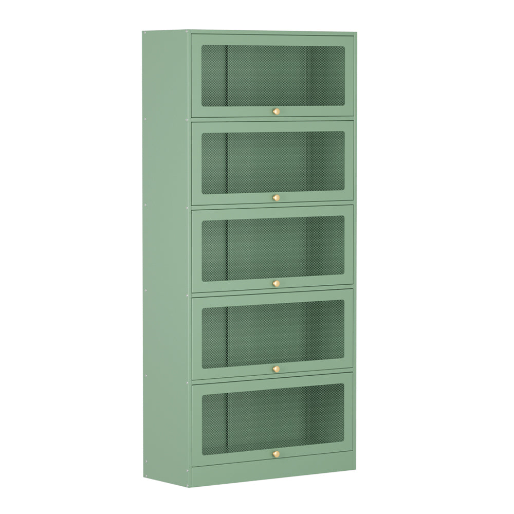 ArtissIn Buffet Sideboard Cupboard Cabinet Storage Mesh Doors Metal Green ELIA-0