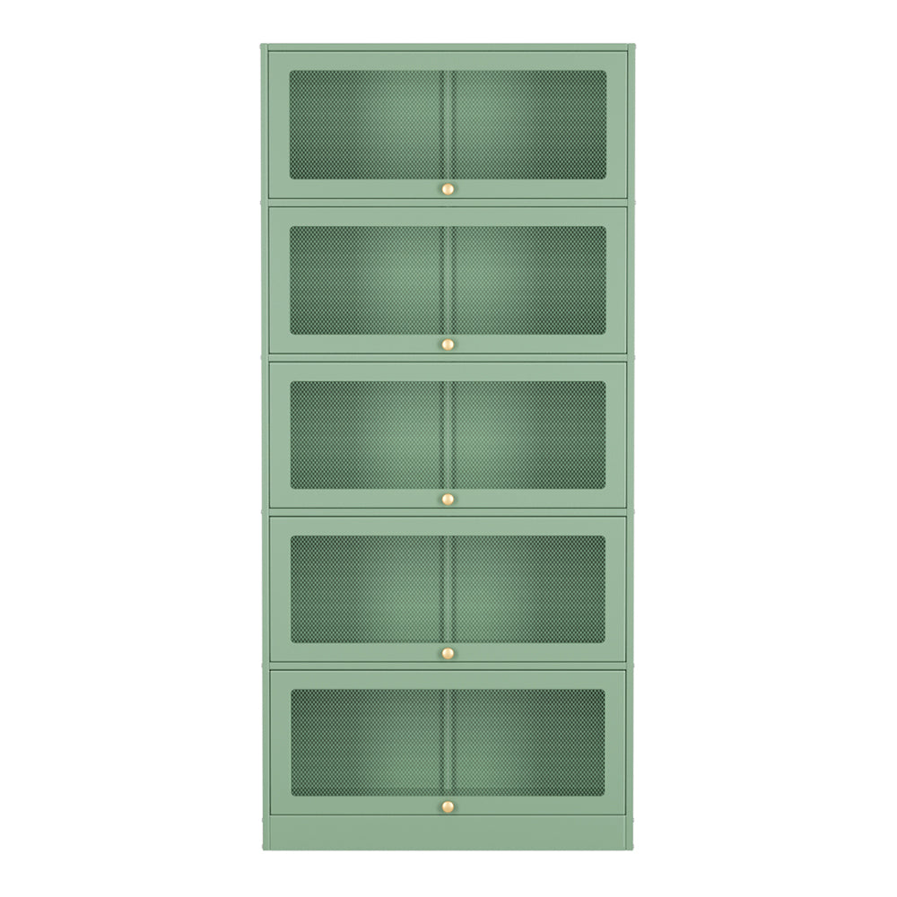 ArtissIn Buffet Sideboard Cupboard Cabinet Storage Mesh Doors Metal Green ELIA-2