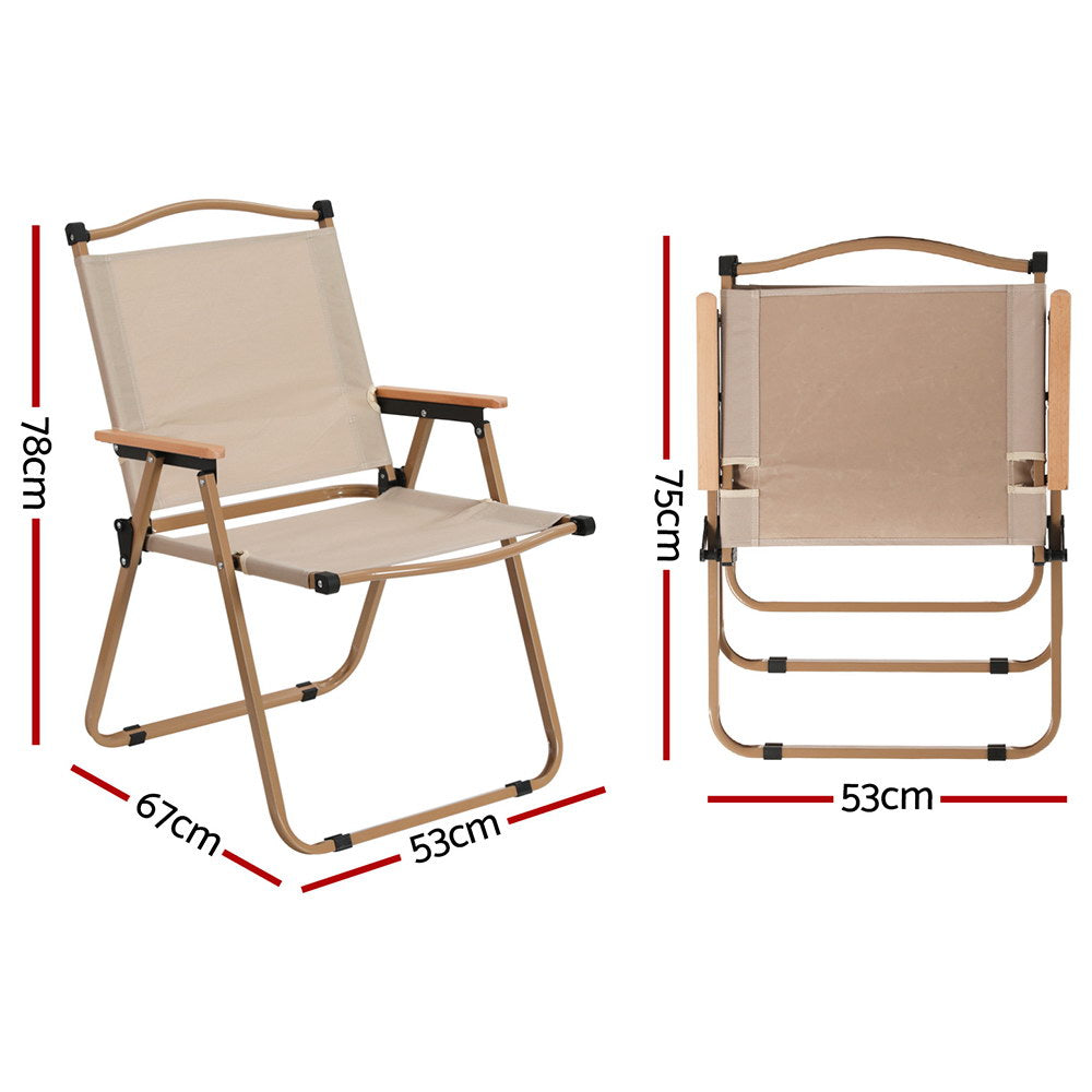 Gardeon Outdoor Camping Chairs Portable Folding Beach Chair Patio Furniture-1