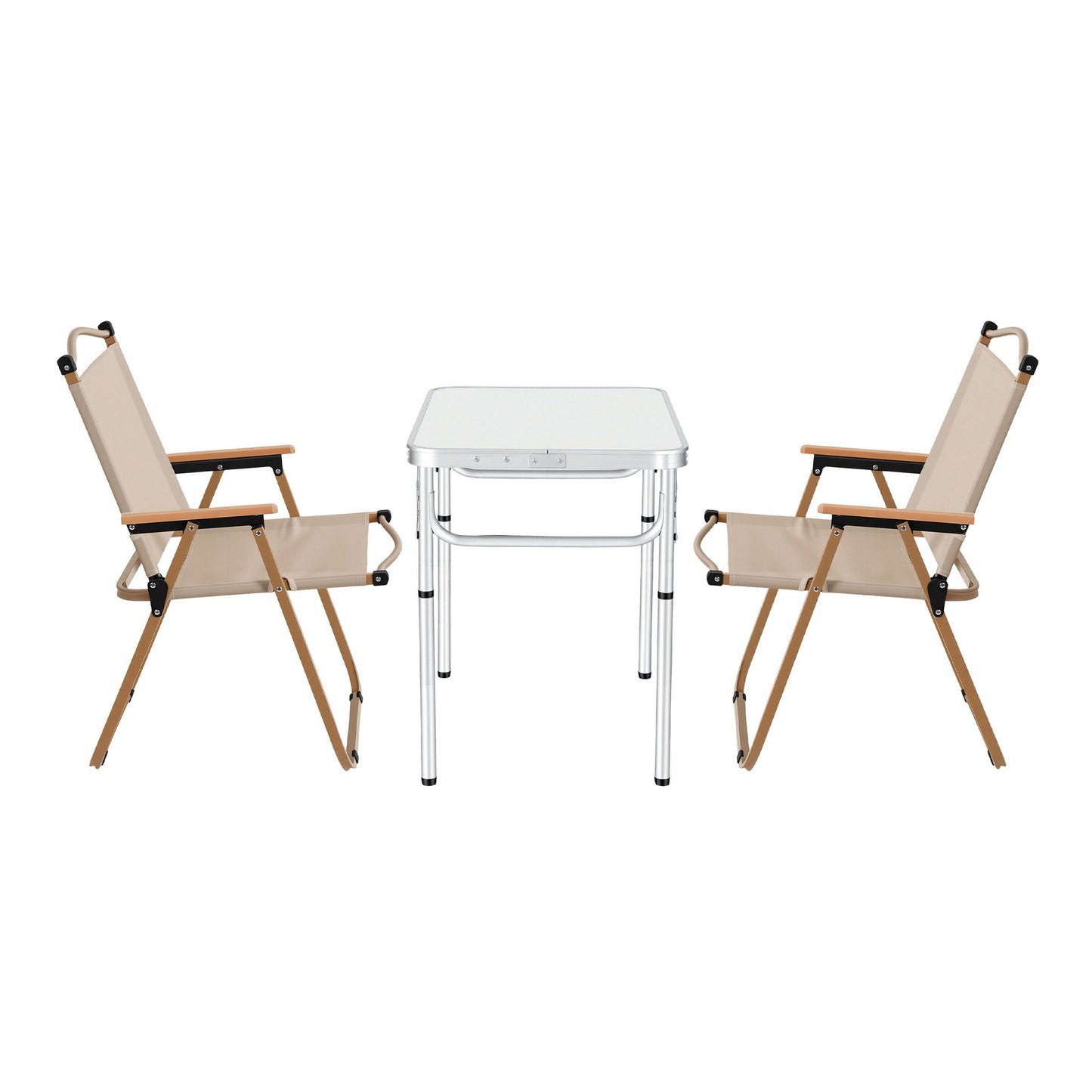 Weisshorn 3pc Camping Table Chair Set Outdoor Folding Aluminium Portable Picnic