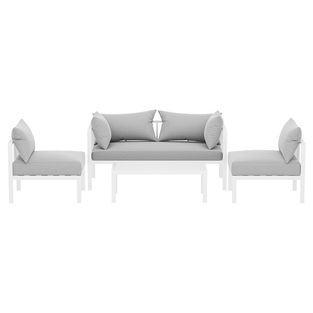 Gardeon 4 Seater Outdoor Sofa Set Aluminium Lounge Setting-2