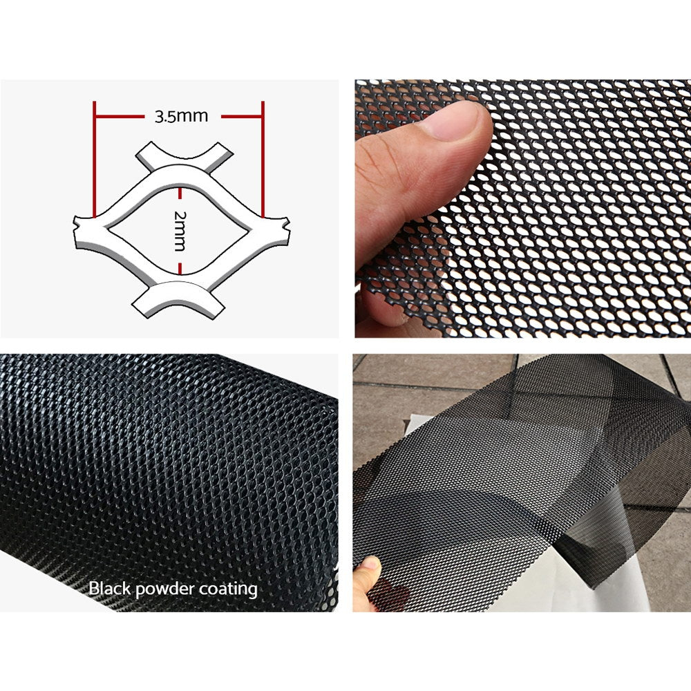 Gardeon Gutter Guard Aluminium Mesh 30M 100x20cm Black-4