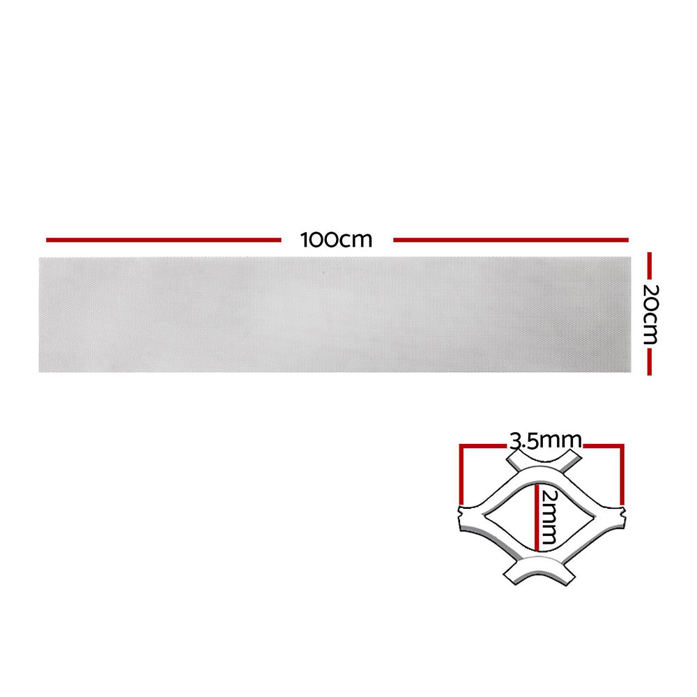 Gardeon Gutter Guard Aluminium Mesh 60M 100x20cm Silver-1