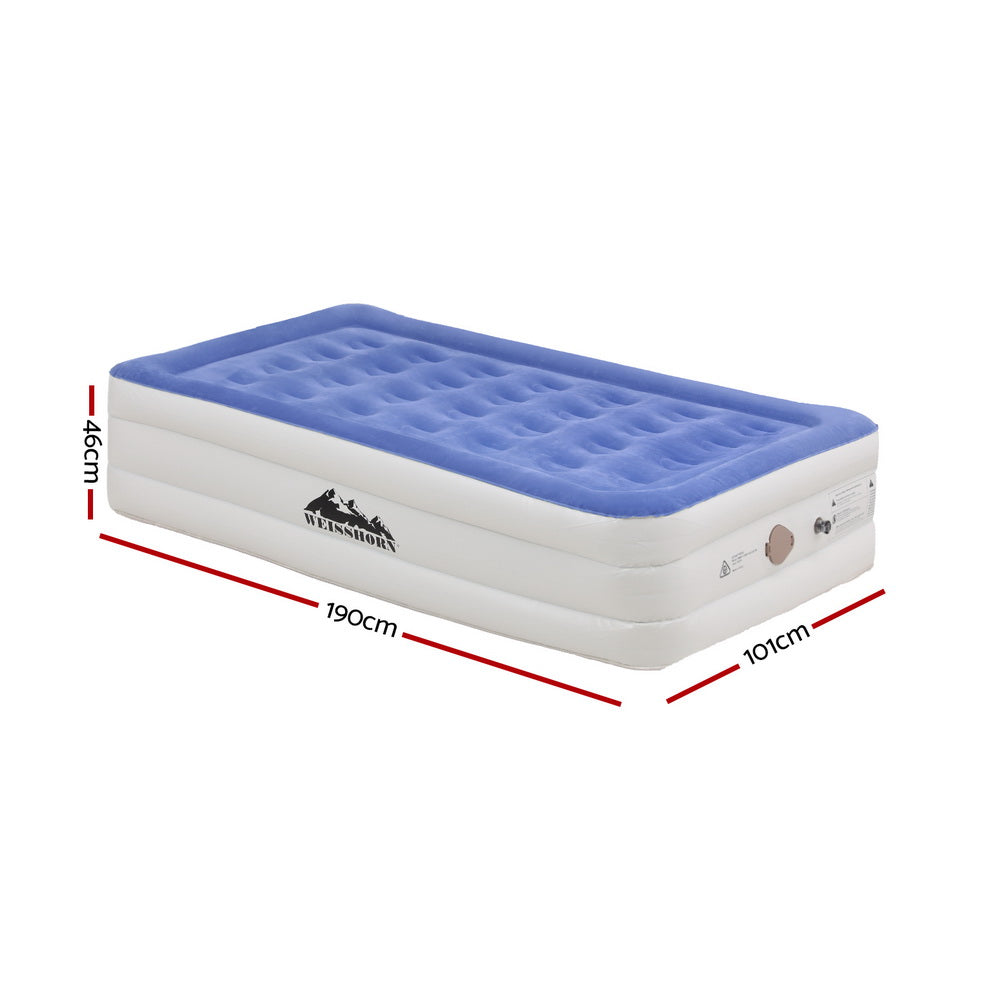 Weisshorn Air Mattress Single Inflatable Bed 46cm Cube Airbed-1