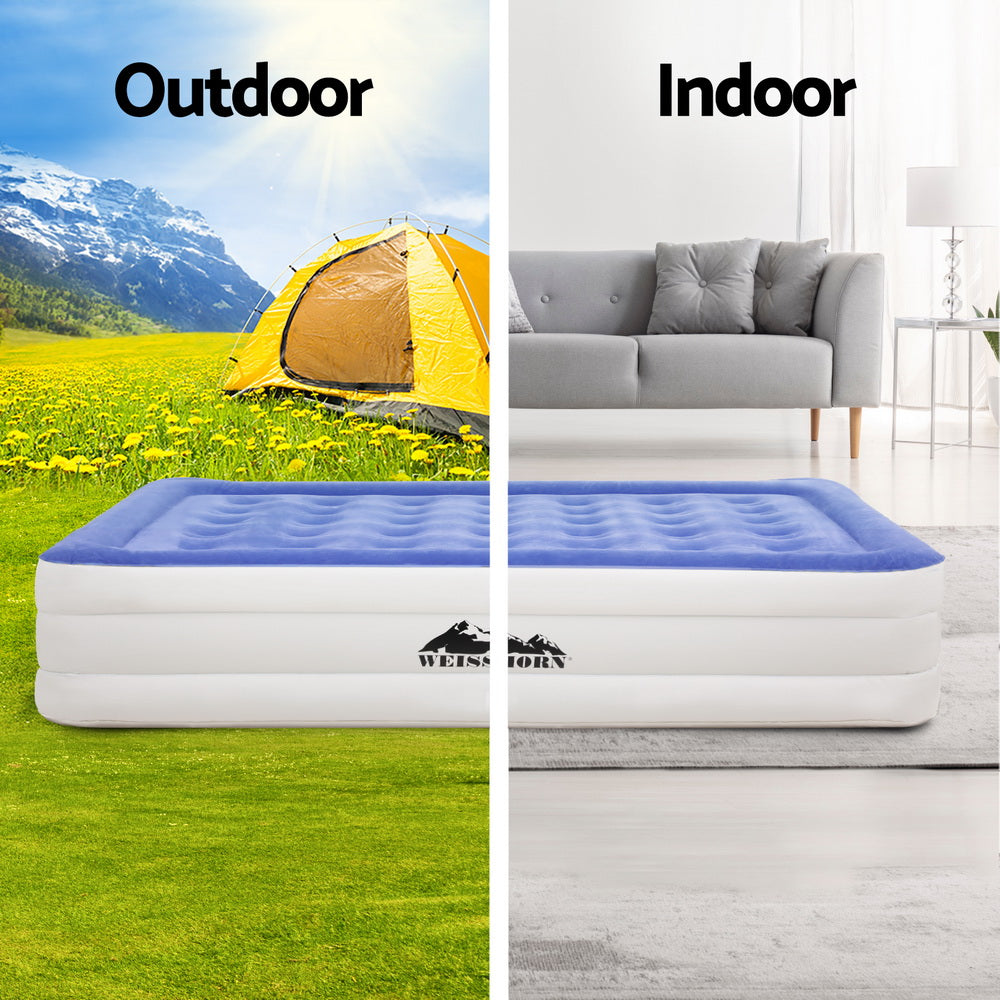 Weisshorn Air Mattress Single Inflatable Bed 46cm Cube Airbed-3