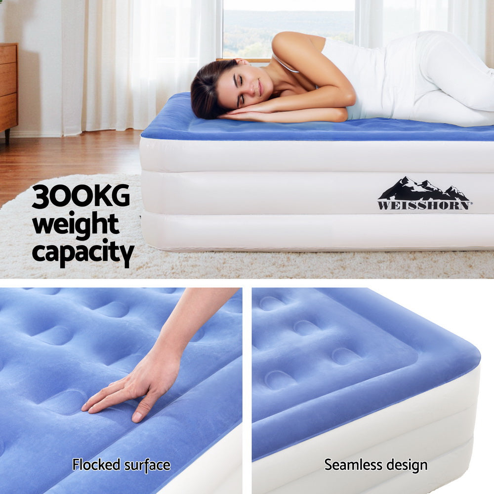 Weisshorn Air Mattress Queen Inflatable Bed 46cm Air bed Cube-4