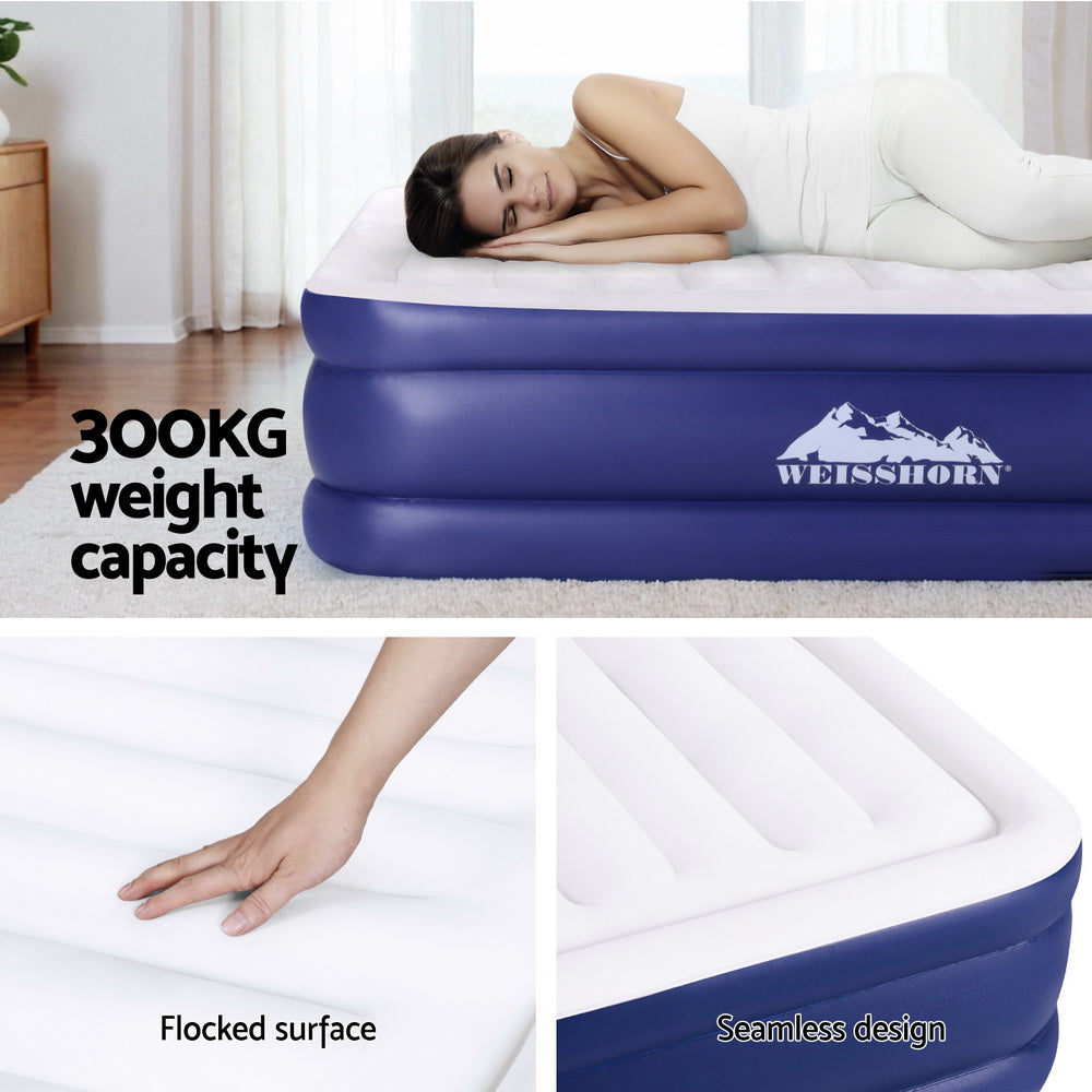 Weisshorn Air Mattress King Inflatable Bed Air bed 51cm-4