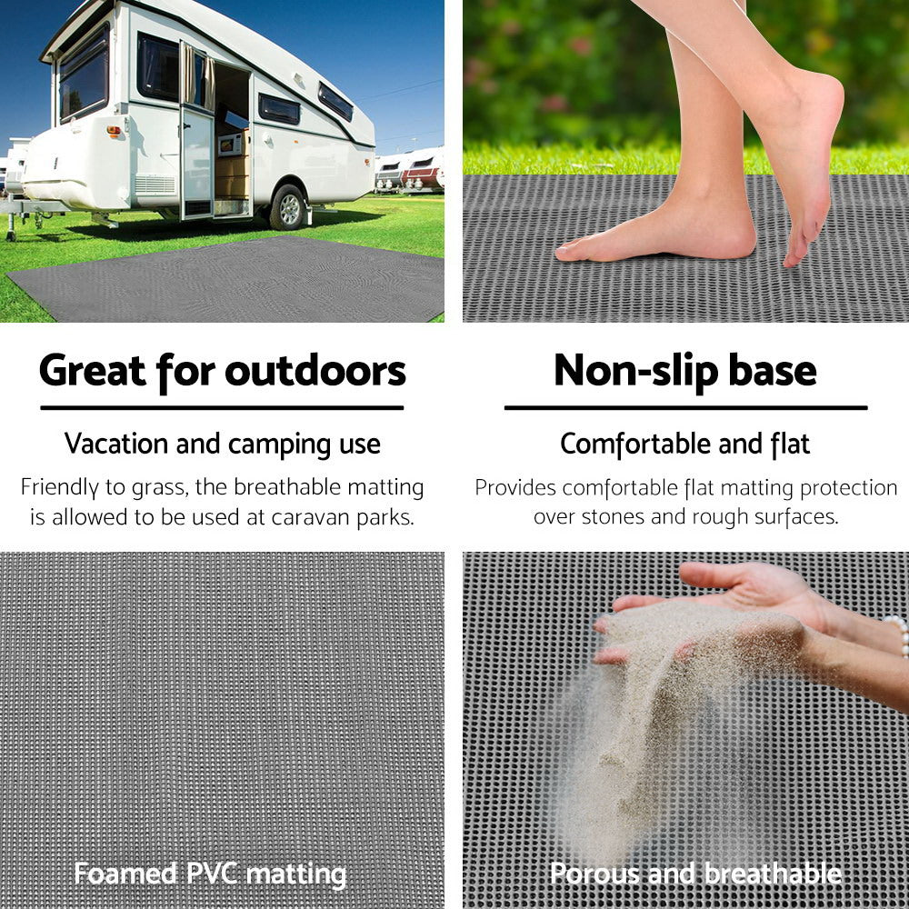 Weisshorn 3M X 2.5M Annex Matting Floor Mats Mesh Caravan Camping Annexe-4