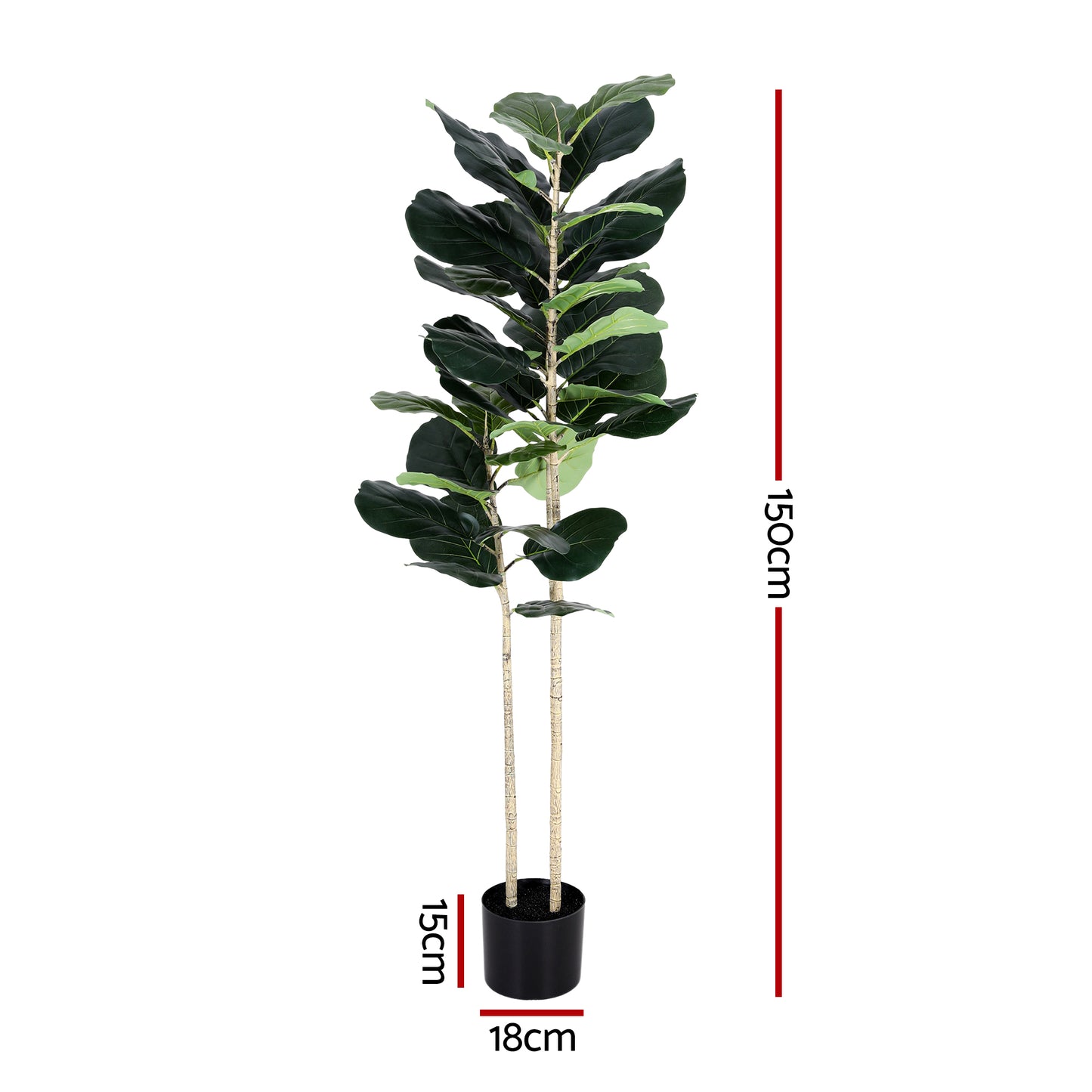 Artiss 150cm Artificial Fiddle Tree Faux Trees Indoor Decor Artificial Plants Lifelike Plant 1.5M