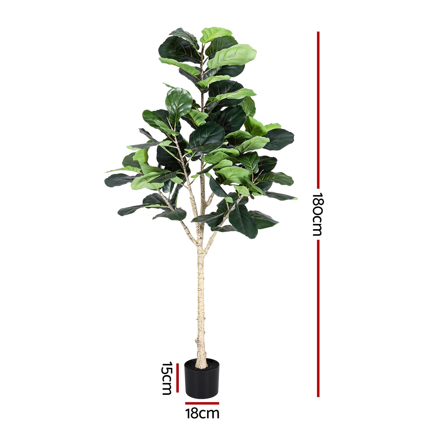 Artiss 180cm Artificial Fiddle Tree Faux Trees Indoor Decor Artificial Plants Lifelike Plant 1.8M