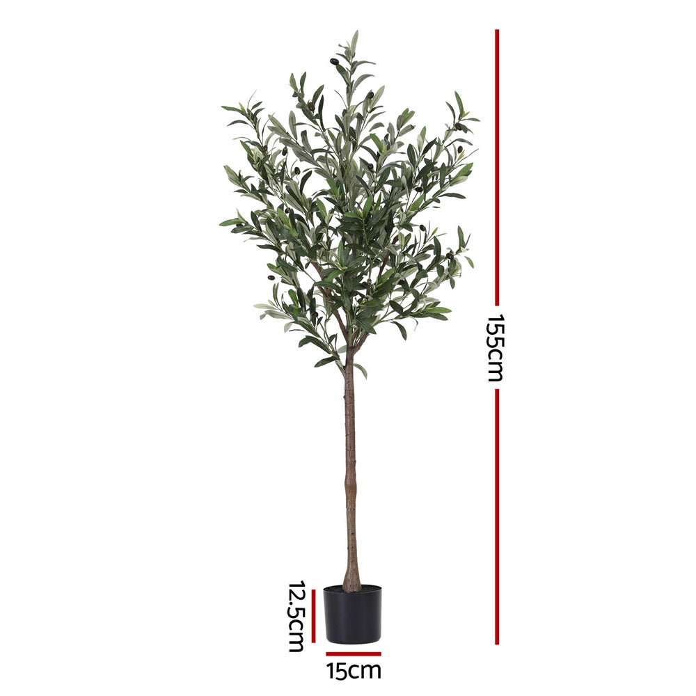 Artiss 155cm Artificial Olive Tree Faux Trees Indoor Decor Artificial Plants Lifelike Plant-2