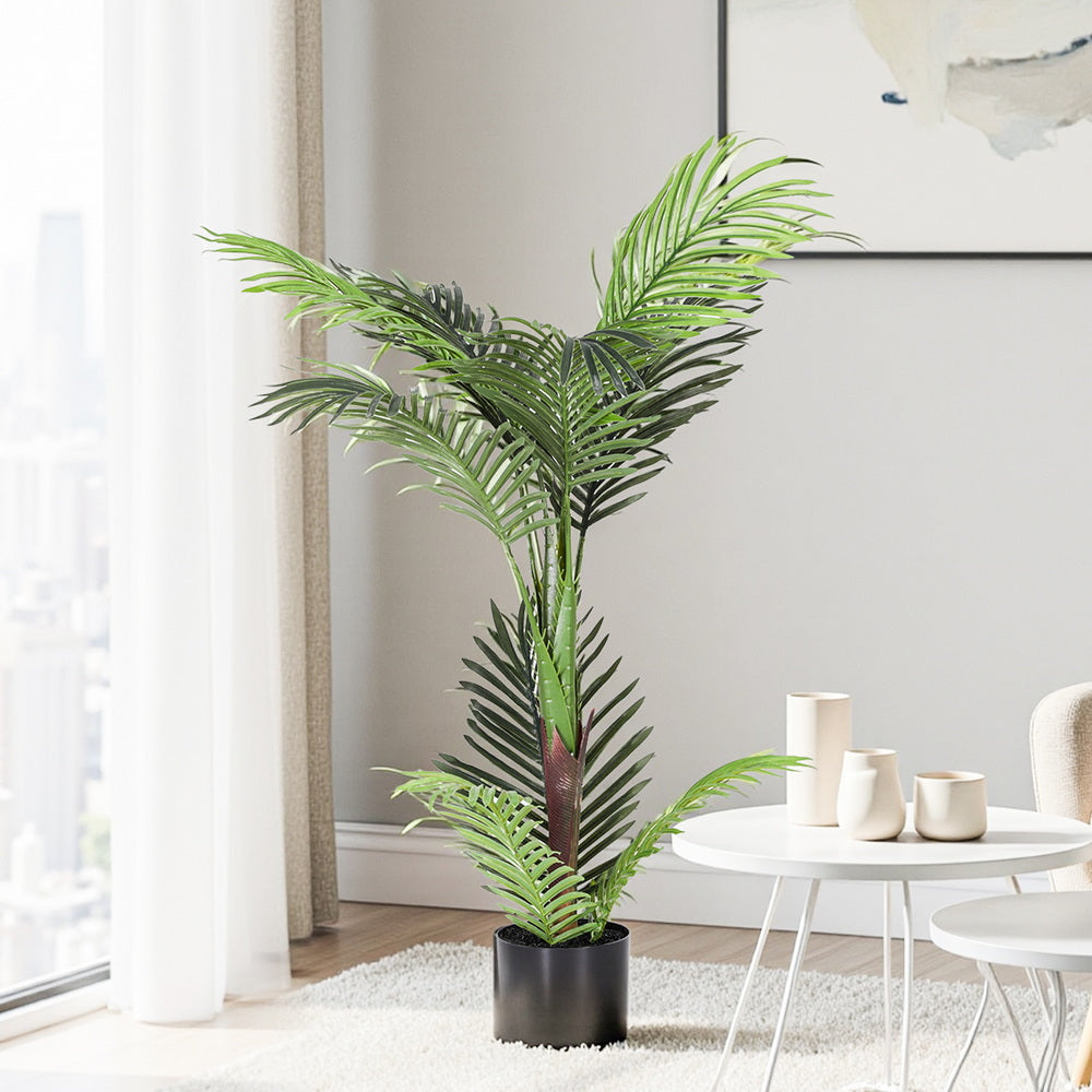 Artiss 100cm Artificial Palm Tree Faux Trees Indoor Decor Artificial Plants Lifelike Plant-0