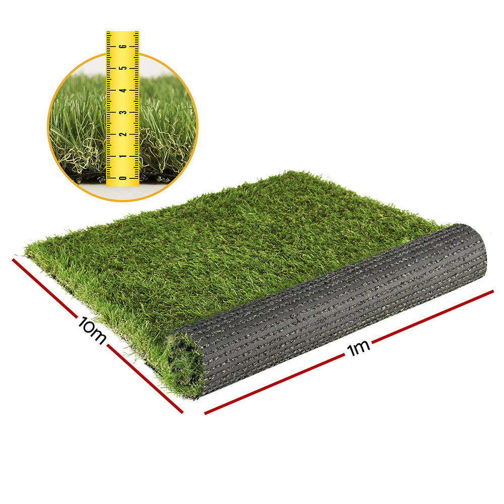 Prime Turf Artificial Grass 35mm 1mx10m Synthetic Fake Lawn Turf Plastic Plant 4-coloured-1