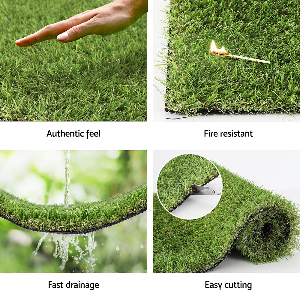 Prime Turf Artificial Grass 35mm 2mx5m Synthetic Fake Lawn Turf Plastic Plant 4-coloured-4