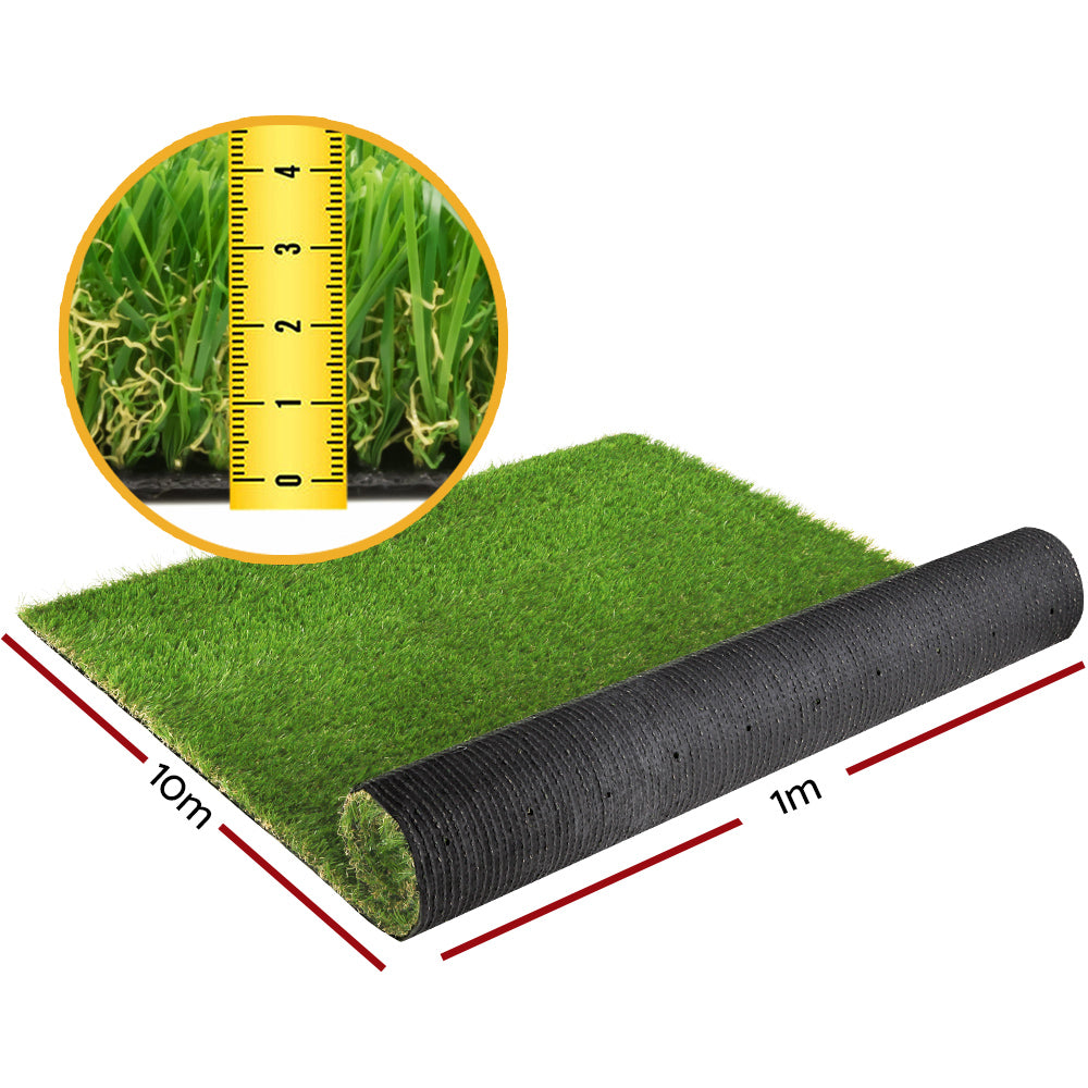 Primeturf Artificial Grass 40mm 2mx5m Synthetic Fake Lawn Turf Plastic Plant 4-coloured-1