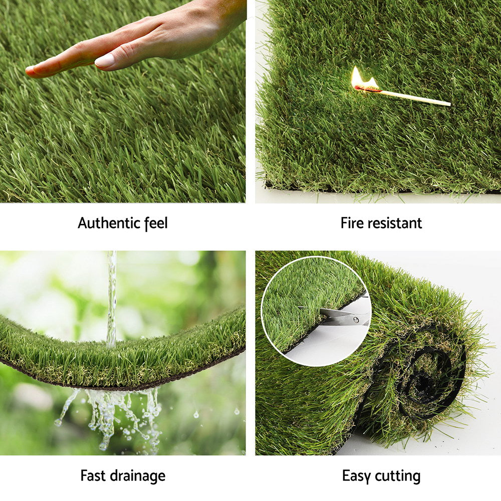 Primeturf Artificial Grass 45mm 1mx10m Synthetic Fake Lawn Turf Plastic Plant 4-coloured-4