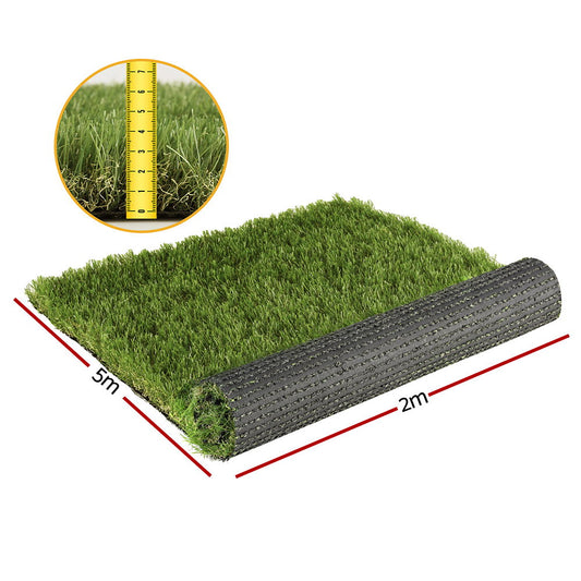 Prime Turf Artificial Grass 45mm 2mx5m Synthetic Fake Lawn Turf Plastic Plant 4-coloured-1