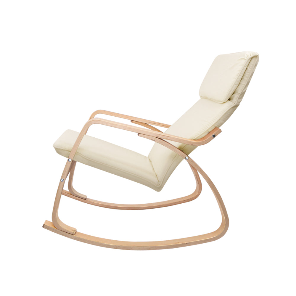 Artiss Rocking Armchair Nursing Bentwood Aero-3