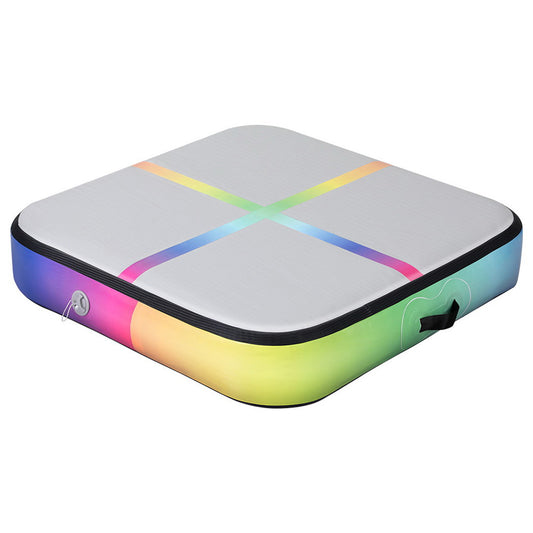 Everfit 1m Air Track Mat Inflatable Gymnastics Tumbling Mat W/ Pump Colourful-0