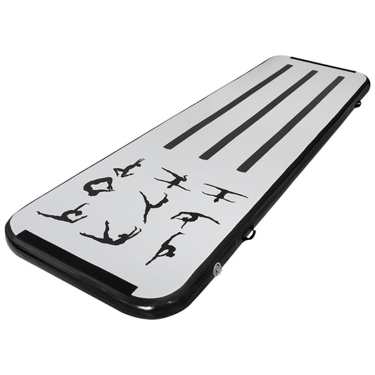 Everfit 3M Air Track Gymnastics Tumbling Mat Exercise Cheerleading Unique Black-0