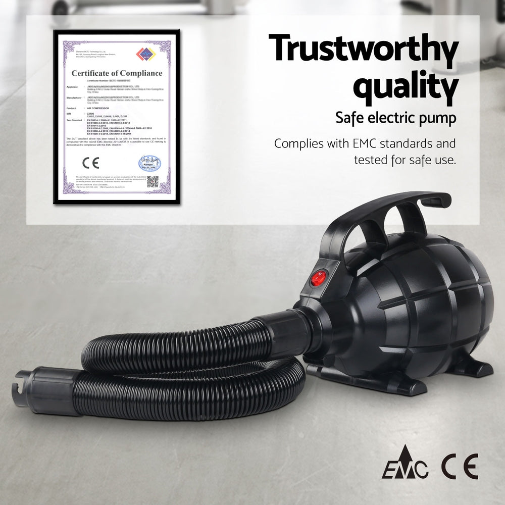 Everfit 3M Air Track Gymnastics Tumbling Exercise Yoga Mat W/ Pump Inflatable Purple-5