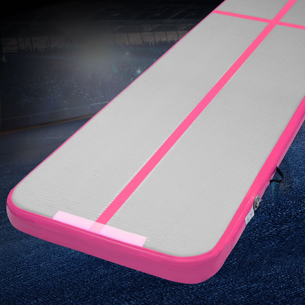 Everfit 4M Air Track Gymnastics Tumbling Exercise Cheerleading Mat Inflatable Pink-6