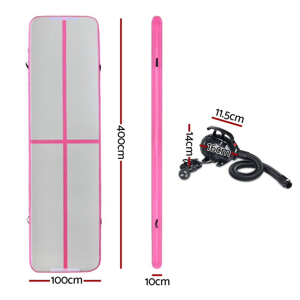 Everfit 4X1M Airtrack Inflatable Air Track Tumbling Mat W/Pump Floor Gymnastics-1