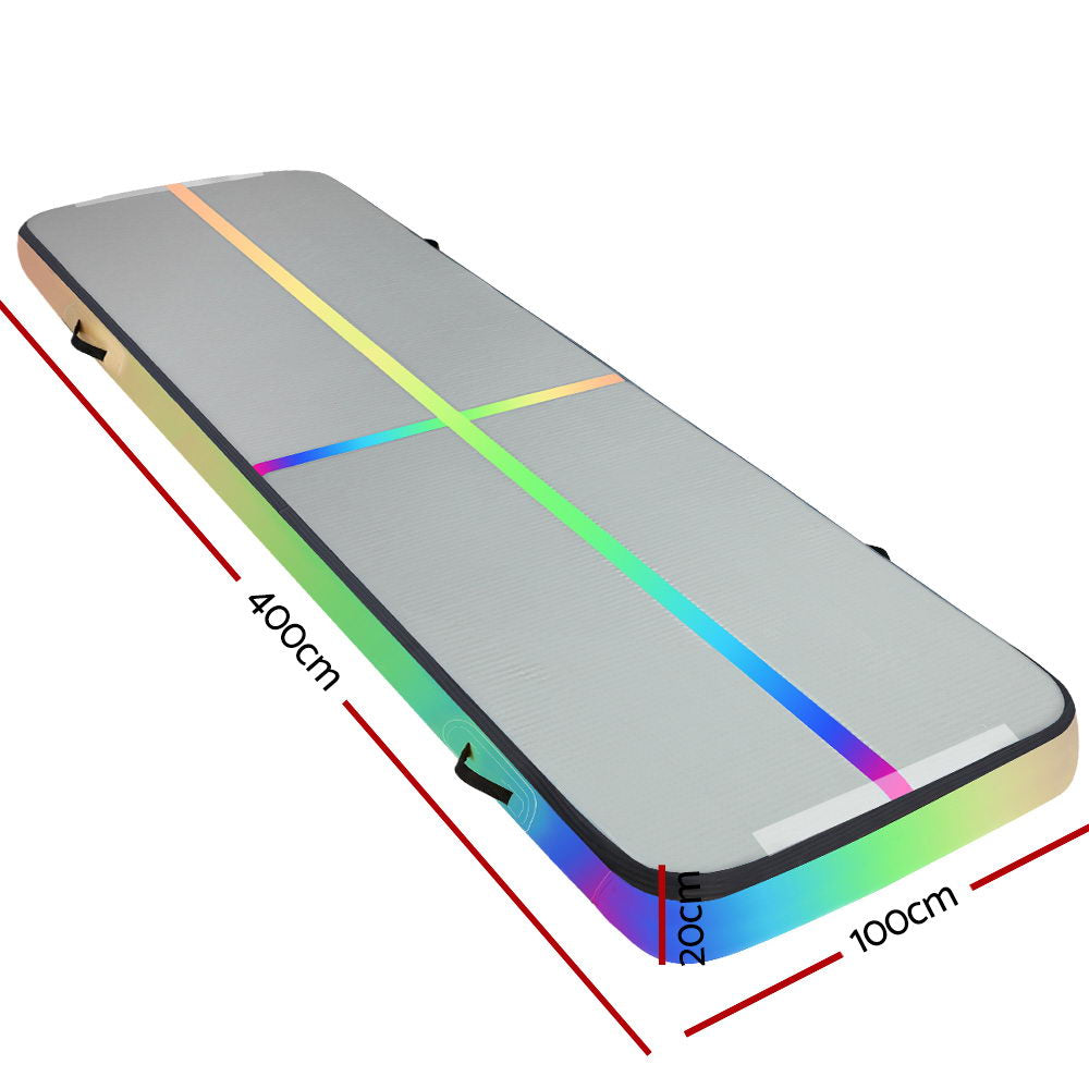 Everfit 4X1X0.2M Air Track Inflatable Tumbling Mat Gymnastics Yoga Mat-1