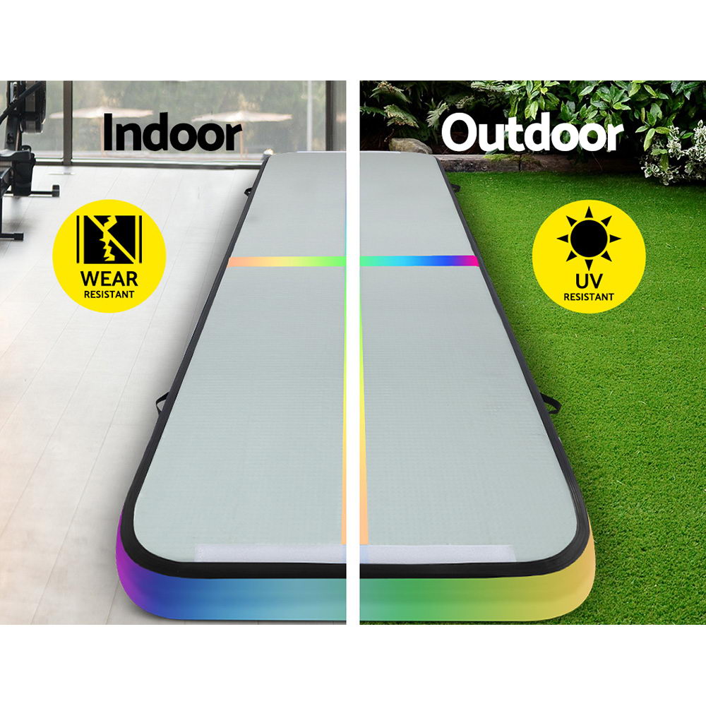 Everfit 4X1X0.2M Air Track Inflatable Tumbling Mat Gymnastics Yoga Mat-4
