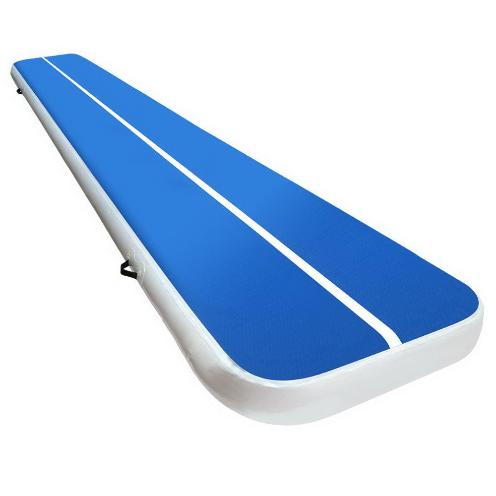 5m x 1m Inflatable Air Track Mat 20cm Thick Gymnastic Tumbling Blue And White-7