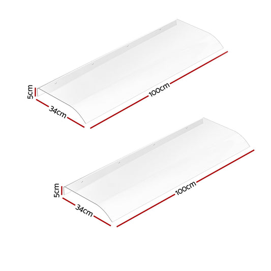 Instahut Window Door Awning 0.4mx2m Transparent