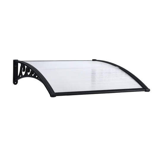Instahut Window Door Awning 0.8mx1m Transparent-0