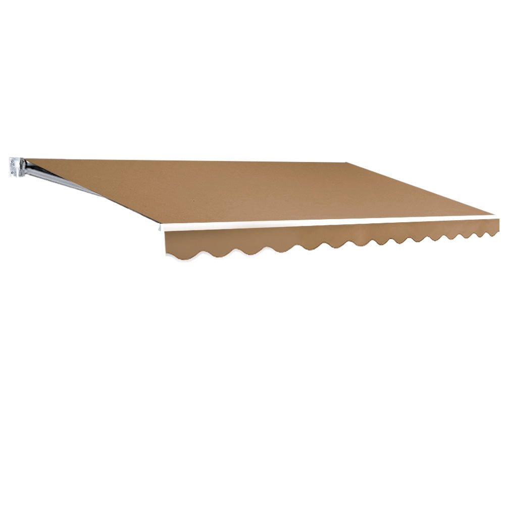 Instahut Retractable Folding Arm Awning Manual Sunshade 4Mx2.5M Beige-0