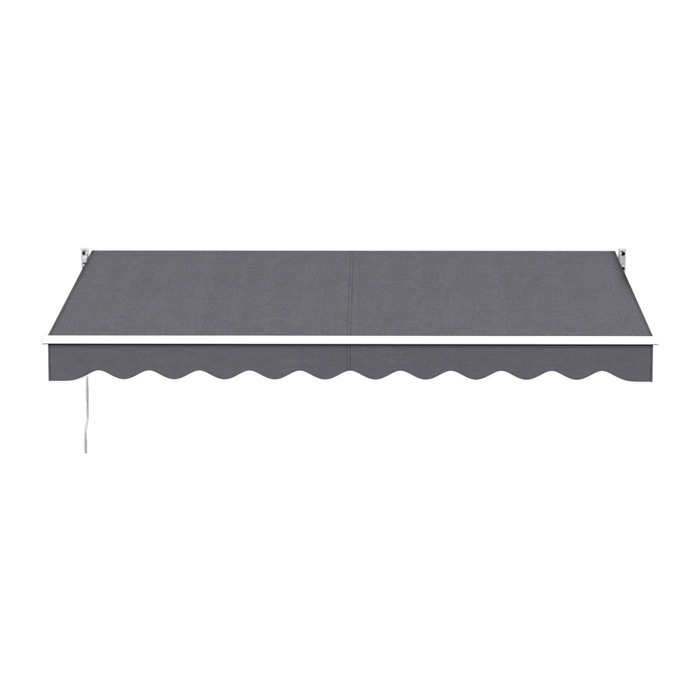Instahut Retractable Folding Arm Awning Motorised Sunshade 3.5M X 2.5M Grey-2