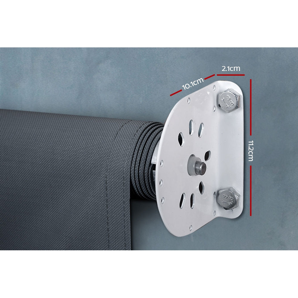 Instahut 2.1X2.5M Outdoor Blinds Awning Roll Down Canopy Retractable Outdoor Blinds Window Shade Grey-6